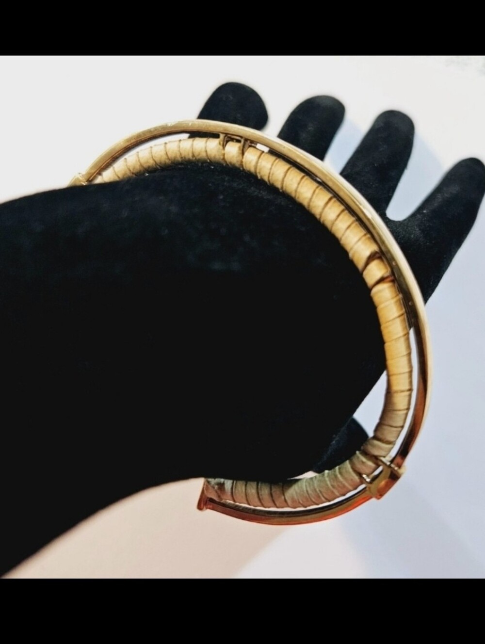 GUESS Gold and Leather Bracelet